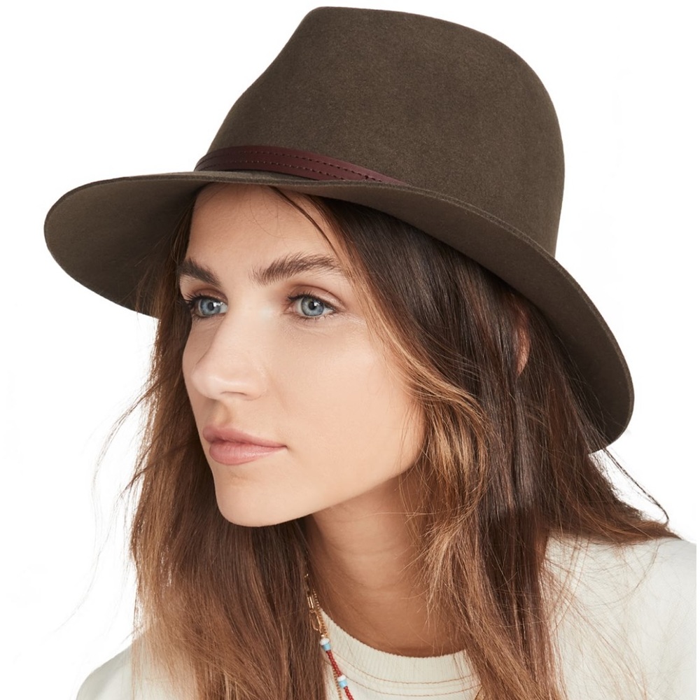 Rag & Bone Floppy Brim Fedora, Olive, Size Medium like new